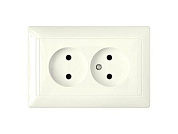 Розетка 2-ая (скрытая, б/з) бежевый, Стиль, Bylectrica РС16-307 бежевый