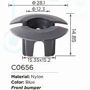Клипса для крепления внутренней обшивки а/м GM пластиковая, 100 шт Forsage C0656(GM)