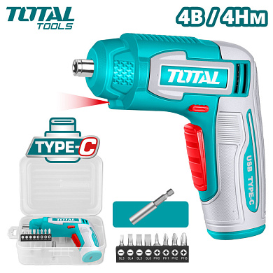 Отвертка аккумуляторная TOTAL TSDLI0458
