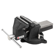 Тиски стальные усиленные поворотные с наковальней 80 мм Forsage F-6540903