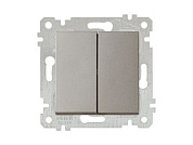 Выключатель 2-клав., скрытый, без рамки, винт. зажим, титан, RITA, 10 A, 250 V, IP 20, Mutlusan 22004020283