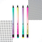 Карандаш простой "Sunset", HB, с ластиком, ассорти
