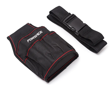 Сумка для инструментов поясная с одним карманом и ячейками Forsage F-02R065