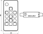 Контроллер для светодиодной ленты RGB SPI, с пультом, 12/24V, 72W/144W, AKS 115366