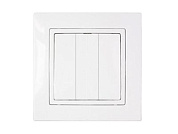 Выключатель 3 клав. (cкрытый, 10А) белый, Уют, Bylectrica С0510-862
