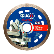Круг алмазный по керамике 125x22,23 мм, сплошной Krugo 81011250227