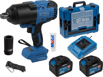 Аккум. ударный гайковерт SC 1810 Xcase, XLTpro, бесщет., 18 В, 1500 Н*м, 3/4", 2х6 А*ч, з/у 6 А, 3,92 кг, BULL 1329727