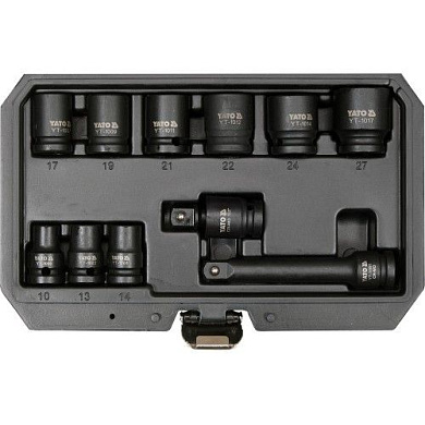 Набор ударных головок 1/2" 10-27 мм L39 мм СrMo 11 пр. Yato YT-10255