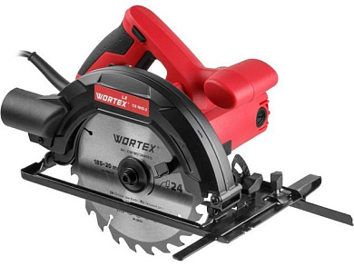 Циркулярная пила LX CS 1915-2 в кор., 1400 Вт, 185х20х24Т, пропил в дереве, 90°/45° 65/45 мм WORTEX 1333556