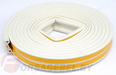 Уплотнитель для окон и дверей тип Р 9х5.5мм/6м белый Vorel 76751