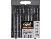 Набор пилок лобз. по дереву/ламинату 10шт., GP0634-04, T101AO, T101B, T101BR, T101D, T111C, T144D, T101BF, T119B, T144DP, T101AIF GEPARD GP0634-04