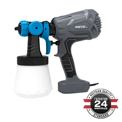 Краскораспылитель электрический, 500 Вт, 0.7 л/мин, сопло 2.5 мм, ёмкость 1000 мл, 80 DIN RÖGEL SGR-500