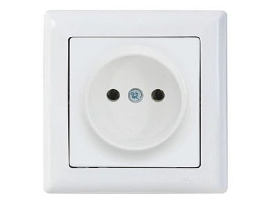 Розетка 1-ая, скрытая, б/з, белая, DARIA, 10 A, 250 V, IP 20, Mutlusan 21206010201