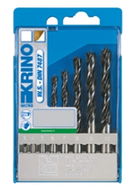 Набор сверел по дереву 3-10 мм HRС 50, 8 пр. Krino 05010202