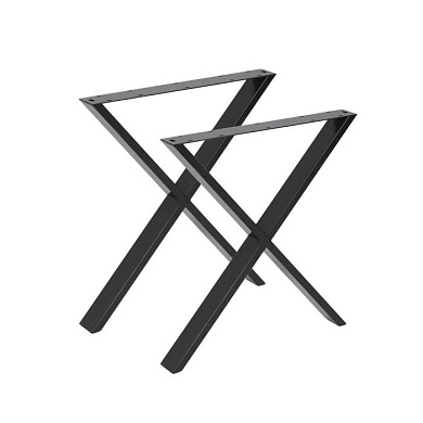 Подстолье FERROX h700, черный, 1 упак 2 шт., AKS 124238