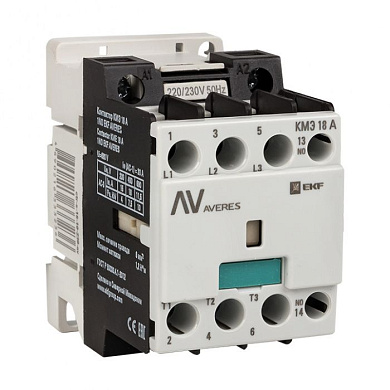 Контактор КМЭ 18А 1NO 230В АС EKF AVERES ctr-s-18-10-230-av