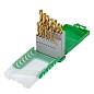 Набор сверел по металлу HSS TIN 19 пр., 1-10 мм, шаг 0.5 мм, RockForce RF-924U19