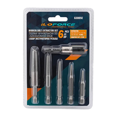 Набор экстракторов резьбы 6 пр ILOforce IF-63005E