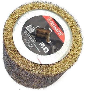 Щетка для щеточношлифовальных машин, полировальная, войлочная (Ф110 x100mm) для окончательной полировки и придания блеска Felisatti Щ-110/7 Felisatti