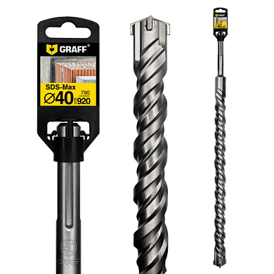 Бур (сверло) по бетону 40х790 мм SDS-max GRAFF 6440920