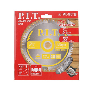 Диск пильный 160x20/16x1,4 мм 36T PIT ACTW10-160T36