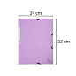 Папка на резинках "Aquarel", А4, 15 мм, картон, фиолетовый