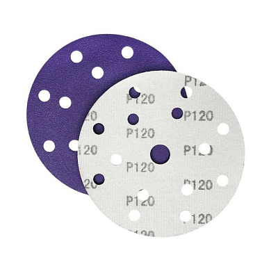 Круг шлифовальный Ø150 мм 15 отверстий P120 (керамика на бумаге) Horex SL737PP120
