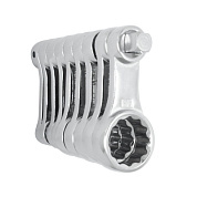 Набор дюймовых накидных ключей с воротком, односторонних, 9 пр. DISEN DS-KT5095P