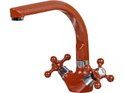 Смеситель для кухни вентильный, тип I, серия 230 красный, поворотный J-излив ECONOCE EC0235