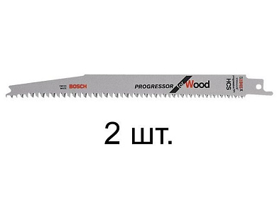 Пилка сабельная по дереву S2345X, 2 шт., пропил прямой, тонкий, аккуратный и чистый рез Bosch 2608654403