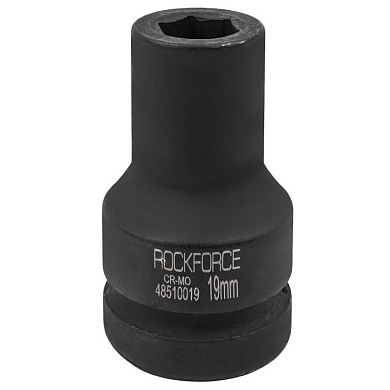 Глубокая ударная головка 19 мм 6-гр. 1'' RockForce RF-48510019