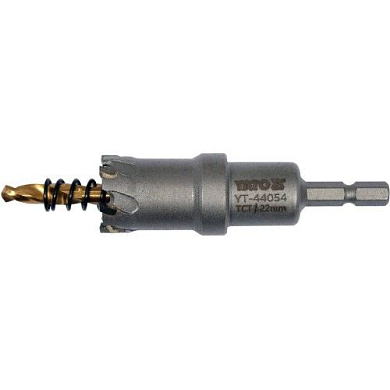 Сверло корончатое режущее по металлу TCT 22 мм 1/4" Yato YT-44054