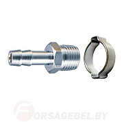 Переходник, наруж. резьба 1/4"-"елочка" 10 мм, с обжимным кольцом FUBAG 180265 B