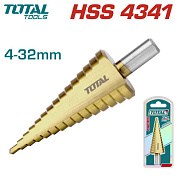 Сверло ступенчатое 4-32 мм TOTAL TAC43201