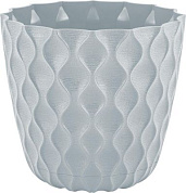 Горшок для цветов InGreen Wave с дрен. сеткой и съемным поддоном 1,4л, D145мм, Утрен.тум Пластик Репаблик IG650110025