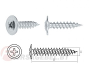 Саморез с прессшайбой, цинк, острый Starfix