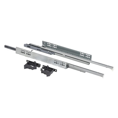 Направляющая скрытого монтажа L-400 с доводчиком ДСП16-18mm с замками компл. левая+правая AKS QType полное выдвижение QTYPE 87894