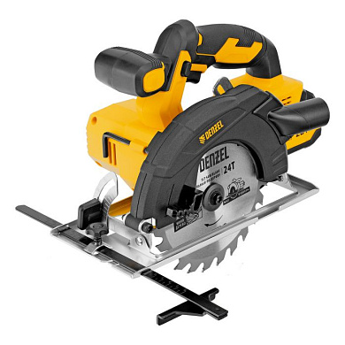 Пила циркулярная аккумуляторная CCSH-20-165, 165 мм, Li-Ion, 20 В Denzel 27405