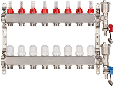 Коллекторная группа E136, 8 вых., для теплого пола и водоснабжения AV Engineering AVE13600108Kplus