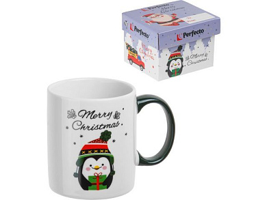Кружка керамическая, в кор., 350 мл., MERRY CHRISTMAS-2, PERFECTO LINEA 30-202532
