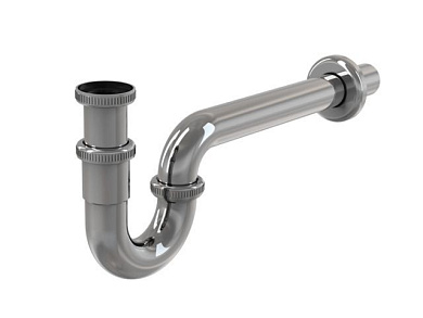 Сифон для умывальника O32, U-форма, цельнометаллический, с накидной гайкой 5/4, Alcaplast A432