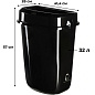 Корзина для мусора Luscan Prof Etalon, 32 л, с крышкой, черный