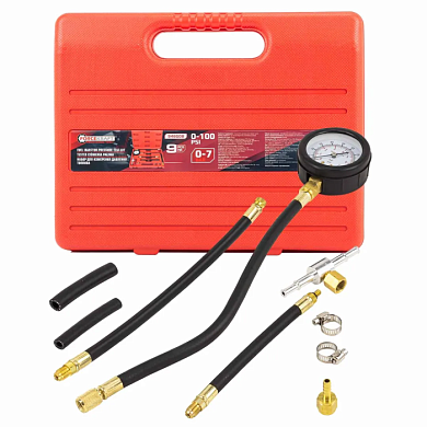 Набор для измерения давления в топливных системах 9 пр 0-7bar ForceKraft FK-946G08