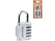 Замок навесной кодовый, серебро, ARIZONE 32-428002