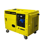 Генератор бензиновый 16 лс, 5,5/6,0 кВт., 15 л, 12 В, эл.стартер, счетчик, колеса, кожух CHAMPION GG7500ES