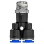 Фитинг Y-образный для пластиковых трубок 6 мм-наружная резьба 1/4'' RockForce RF-SPX06-02