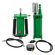 Цилиндр гидравлический для пресса в комплекте со станцией гидравлической и манометром 50 т RockForce RF-0101-3Y[ из 2-х частей]