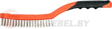 Щетка ручная нержавейка 3 рядка 340 мм Yato YT-6335