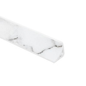 Плинтус ПВХ для столешницы мрамор белый узкий, S 015, 1шт=3м.п., AKS 128503