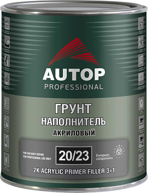 Грунтнаполнитель 2K акриловый 3+1 серый Банка, 1,0 л AUTOP ATP-PR20/23-1/P3